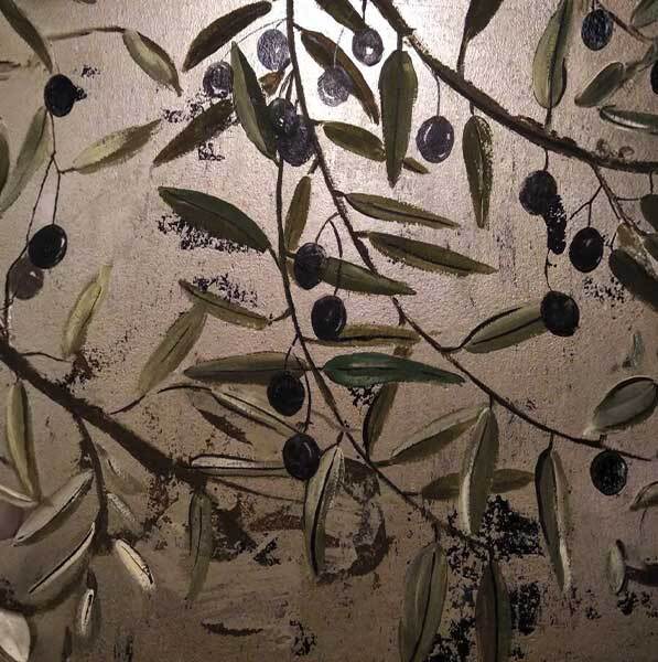 Detalles mediterraneos en mural para restaurante